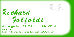 richard folfoldi business card